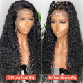 Wholesale price 100% hd frontal full lace glueless human hair wig cheap ladies hair wigs water wave lace front wigsfor woman